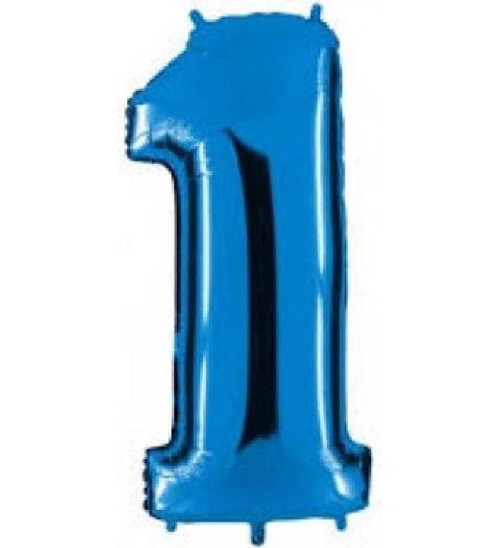 Mavi rakam uçan balon Manavgat doğum günü partisi için helyum dolu.